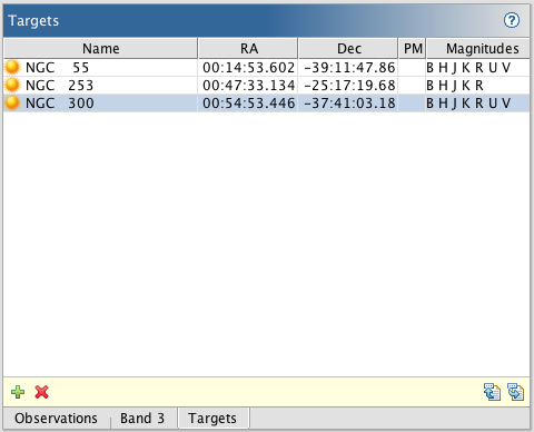 New PIT Targets tab